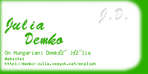 julia demko business card